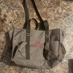 Thirty-One Brown and Pink Tote Bag